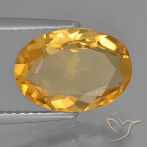 Citrine Doré-orange foncé naturelle ovale, 2.60 ct, VVS-VS