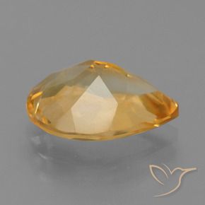 Citrine Orange-or moyen-léger naturelle En forme de poire, 2.99 ct, VS