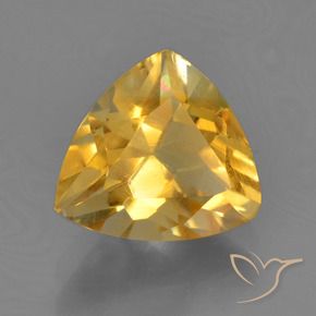 Citrine Orange doré profond naturelle Trillion, 2.23 ct, VS