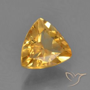 Citrine Orange-or moyen-léger naturelle Trillion, 1.55 ct, VS