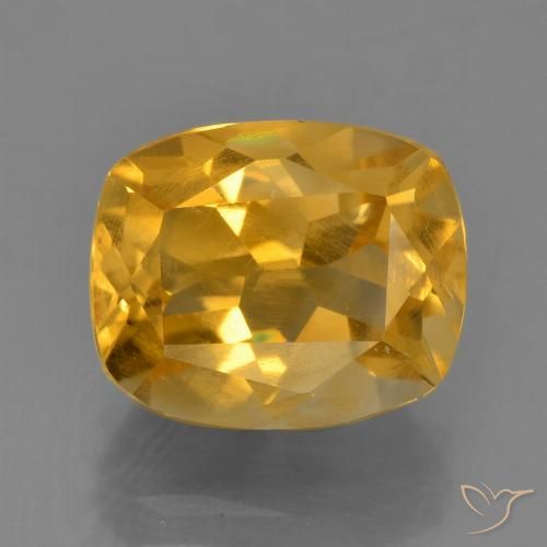 2.81ct Naturel Doré-orange foncé Citrine, Coussin, VS