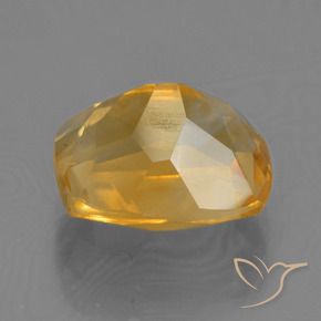 Citrine Doré-orange foncé naturelle Coussin, 2.81 ct, VS