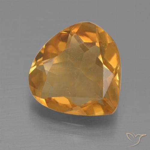 Citrine Or orange foncé naturelle En forme de poire, 2.20 ct, VS