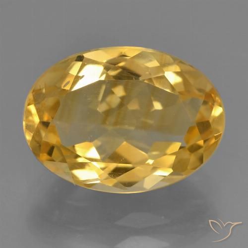 3.28ct Naturel Doré Citrine, ovale, VVS-VS