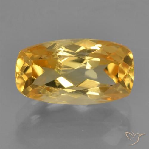 Citrine Orange Doré naturelle Coussin, 2.54 ct, VS