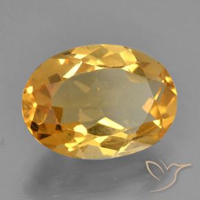 Citrine Doré-orange foncé naturelle ovale, 2.59 ct, VS