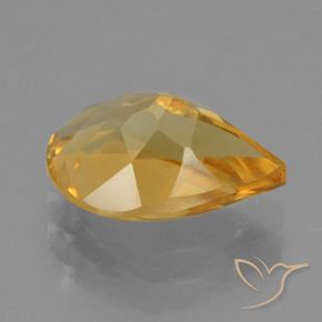 Citrine Orange-or moyen-léger naturelle En forme de poire, 2.17 ct, VS