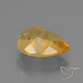 Citrine Orange doré profond naturelle En forme de poire, 1.49 ct, VS