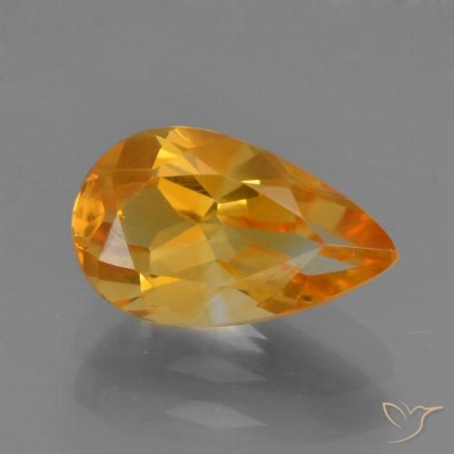 1.66ct Naturel Orange foncé Citrine, En forme de poire, VVS-VS