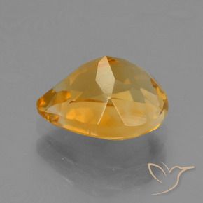 Citrine Doré-orange foncé naturelle En forme de poire, 1.84 ct, VS