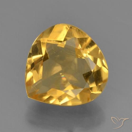 Citrine Doré foncé naturelle En forme de poire, 1.45 ct, VS