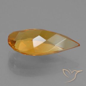 Citrine Or orange foncé naturelle En forme de poire, 2.33 ct, VVS-VS