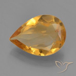 Citrine Or orange foncé naturelle En forme de poire, 1.90 ct, VVS-VS