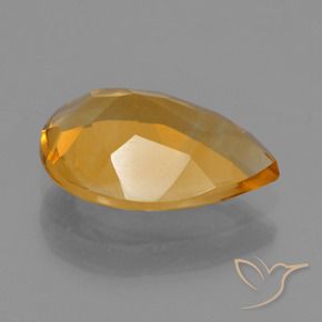 Citrine Or orange foncé naturelle En forme de poire, 1.90 ct, VVS-VS