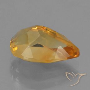 Citrine Or orange foncé naturelle En forme de poire, 2.42 ct, VS