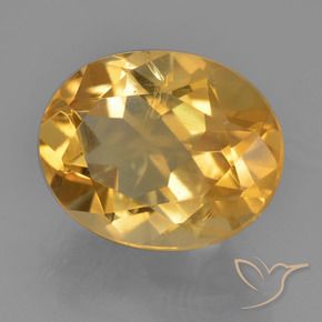 Citrine Orange doré profond naturelle ovale, 4.71 ct, VS-SI