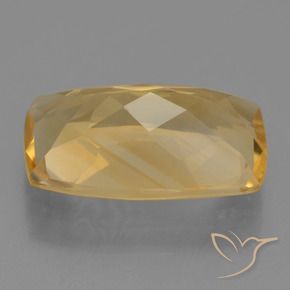 Citrine Doré moyen-foncé naturelle Coussin, 3.96 ct, VS