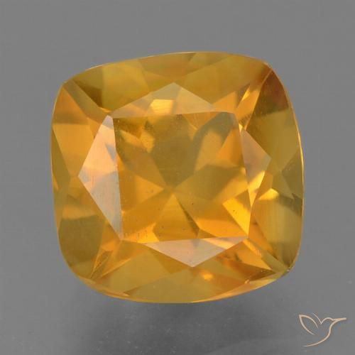1.90ct Naturel Or orange foncé Citrine, Coussin, VS