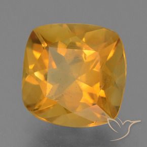 Citrine Or orange foncé naturelle Coussin, 1.90 ct, VS