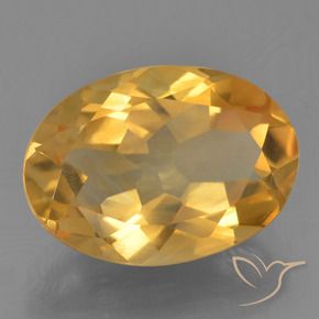 Citrine Doré moyen-foncé naturelle ovale, 4.95 ct, VS