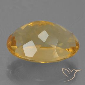 Citrine Orange doré profond naturelle ovale, 4.11 ct, VS