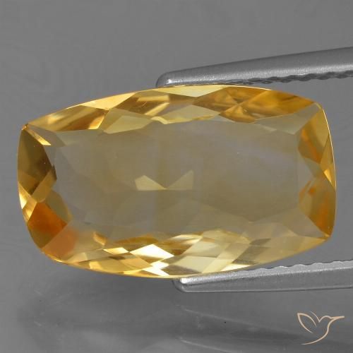 4.01ct Naturel Orange doré profond Citrine, Coussin, VVS-VS