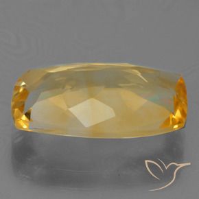 Citrine Orange doré profond naturelle Coussin, 4.01 ct, VVS-VS