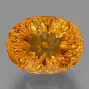 Citrine Jaune doré naturelle Coupe ovale, 6.41 ct, VS