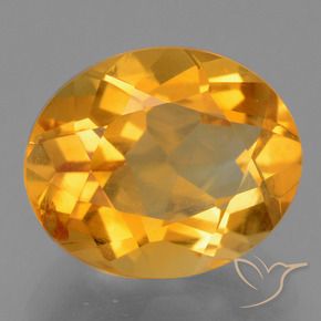 Citrine Or orange foncé naturelle ovale, 3.01 ct, VS