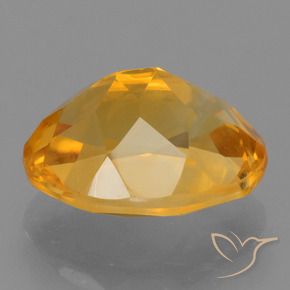 Citrine Or orange foncé naturelle ovale, 3.01 ct, VS