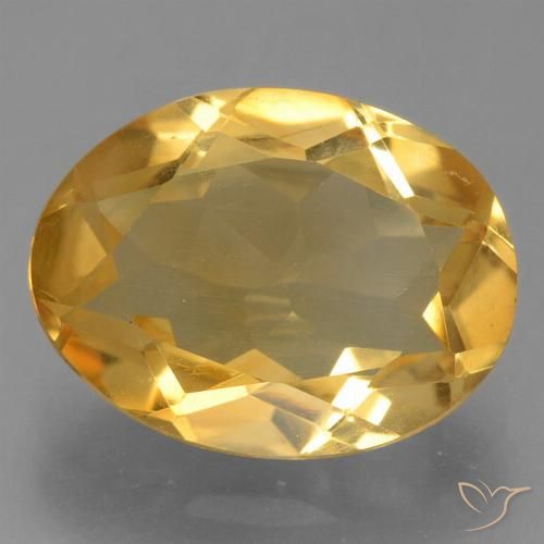 Citrine Orange-or moyen-léger naturelle ovale, 2.63 ct, VVS-VS