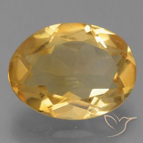 Citrine Orange-or moyen-léger naturelle ovale, 2.63 ct, VVS-VS