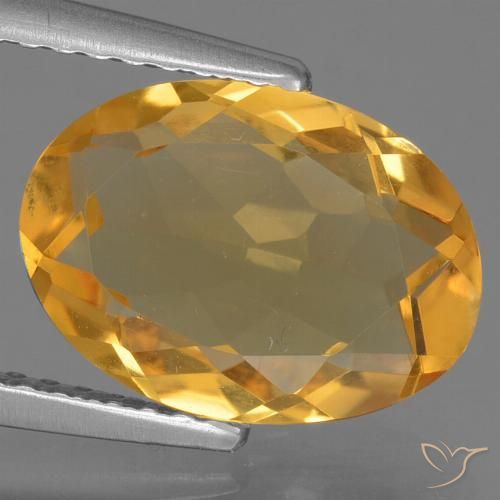 Citrine Or orange foncé naturelle ovale, 2.49 ct, VVS-VS