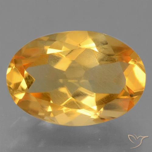 Citrine Or orange foncé naturelle ovale, 2.42 ct, VVS-VS