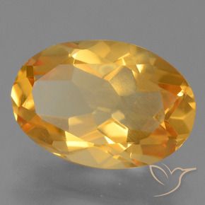 Citrine Or orange foncé naturelle ovale, 2.42 ct, VVS-VS