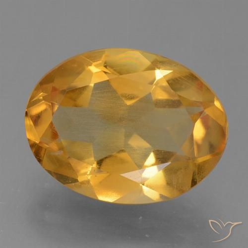 2.08ct Naturel Or orange foncé Citrine, ovale, VS