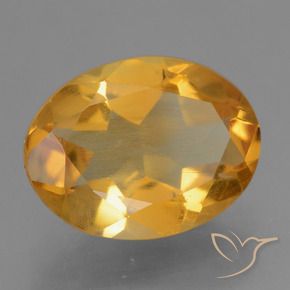 Citrine Or orange foncé naturelle ovale, 2.08 ct, VS