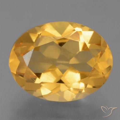 2.10ct Naturel Orange-or moyen-léger Citrine, ovale, VS