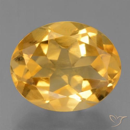 Citrine Or orange foncé naturelle ovale, 2.78 ct, VS