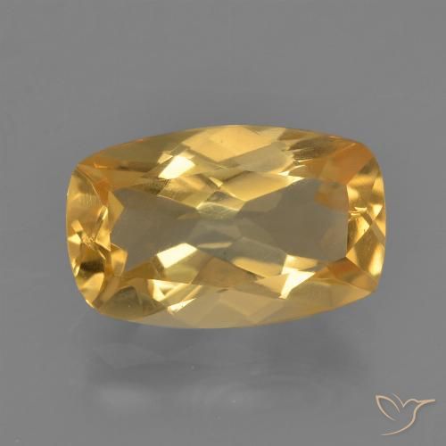 Citrine Orange-or léger naturelle Coussin, 2.68 ct, VVS-VS