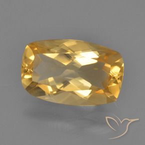 Citrine Orange-or léger naturelle Coussin, 2.68 ct, VVS-VS