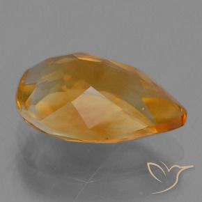 Citrine Or orange foncé naturelle En forme de poire, 2.06 ct, VS