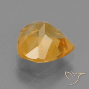Citrine Orange-or naturelle En forme de poire, 1.72 ct, VS