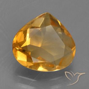 Citrine Doré-orange foncé naturelle En forme de poire, 1.86 ct, VS