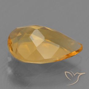 Citrine Doré-orange foncé naturelle En forme de poire, 1.89 ct, VVS-VS