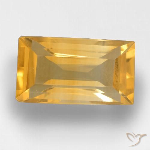 3.45ct Naturel Doré vif Citrine, Baquette, VS