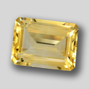 Citrine Jaune doré naturelle Taille émeraude, 9.46 ct, VVS-VS