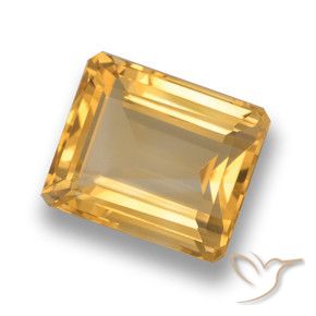 Citrine Orange-or naturelle Octogone / coupe Émeraude, 4.89 ct, VVS-VS