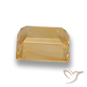 Citrine Orange-or naturelle Octogone / coupe Émeraude, 4.89 ct, VVS-VS