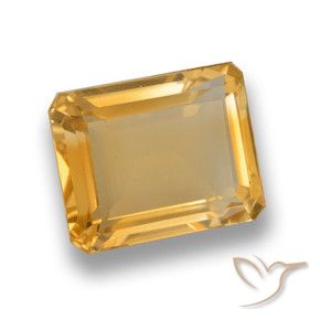 Citrine Orange-or naturelle Octogone / coupe Émeraude, 4.82 ct, VVS-VS